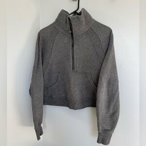 Lululemon Oversized Scuba funnel neck half zip - Heathered speckled black
